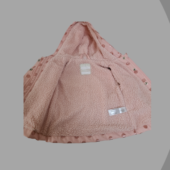 gefütterte Jacke rosa, Größe 80