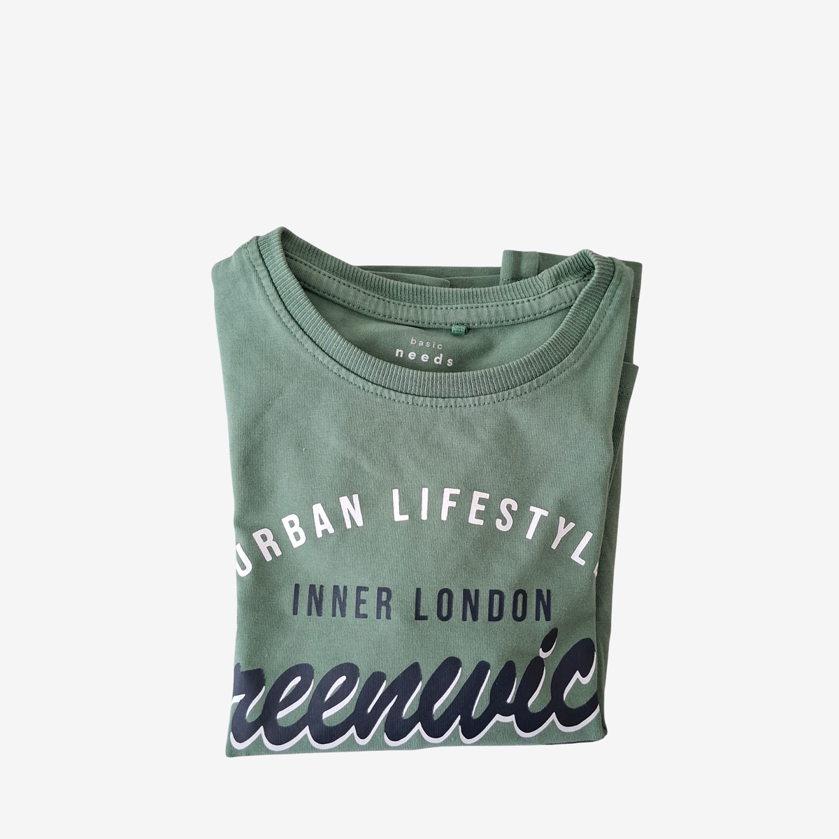 Basic Needs by Name it  langarm Shirt grün, Größe 110