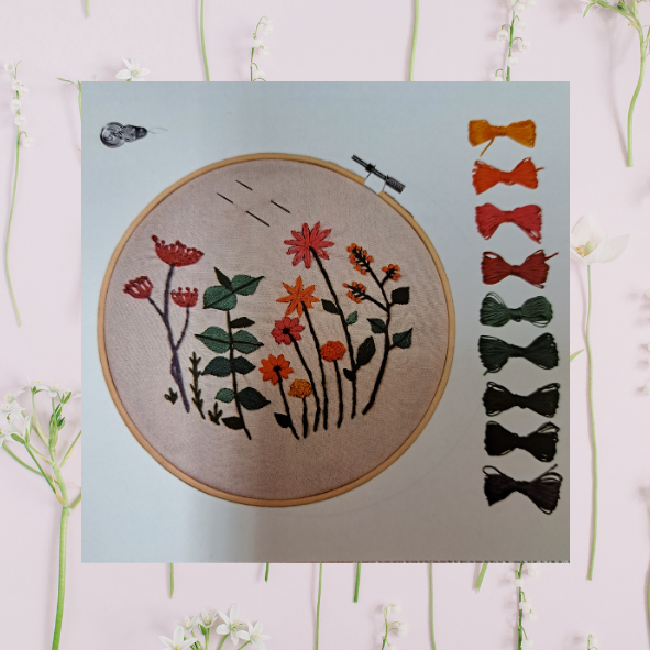 Blatt & Blüte DIY Stickrahmen-Set