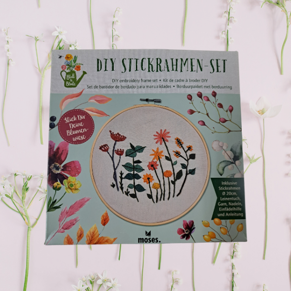Blatt & Blüte DIY Stickrahmen-Set