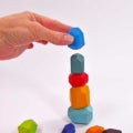 OBILO Bunte Stapelsteine aus Holz, 10 Teile