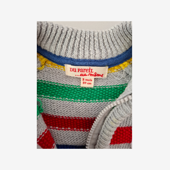 Du Pareil au Même, Strickjacke mit           langem Arm, Größe 59