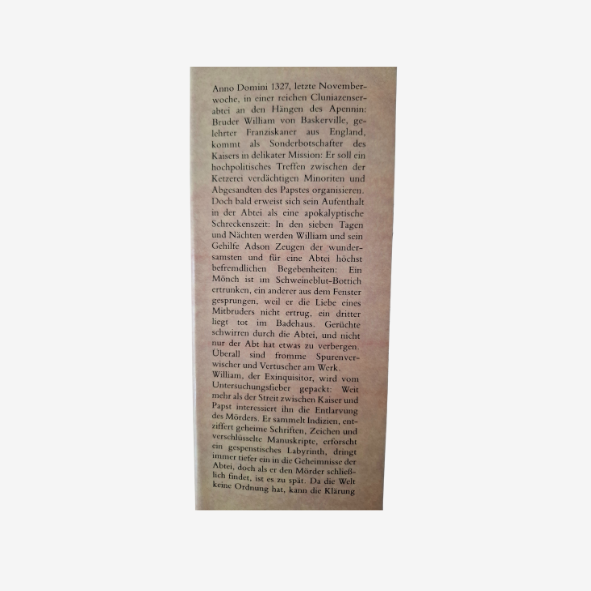 Umberto Eco Der Name der Rose