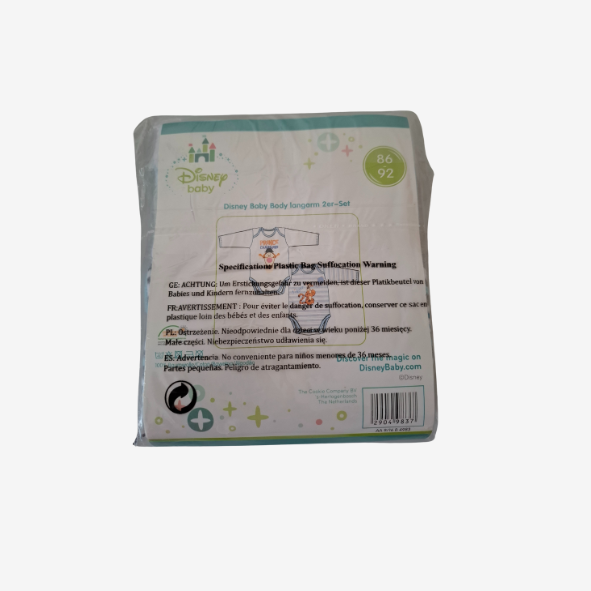 Disney Baby Body langarm 2er-Set, Größe 86-92