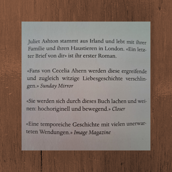 Ein letzter Brief von dir
