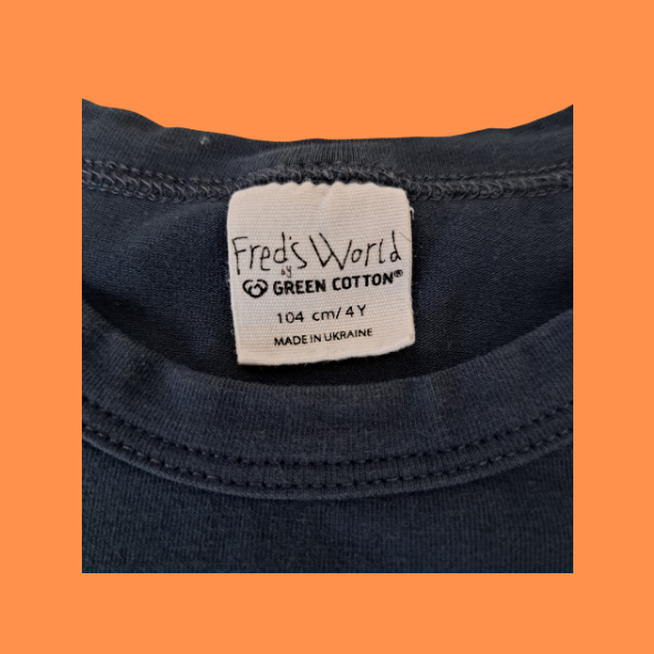 Fred´s World langarm Shirt blau, Größe 104 (gebraucht)