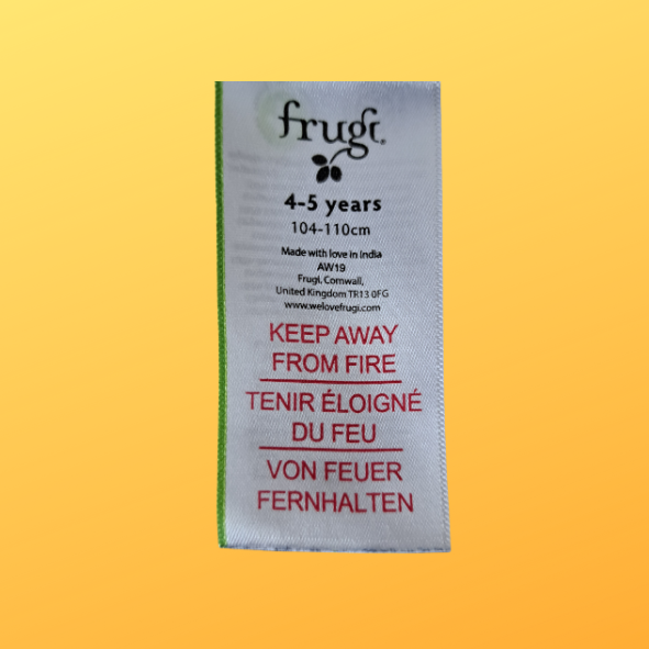Frugi Shirt langarm blau mit Wal, Größe 104 - 110