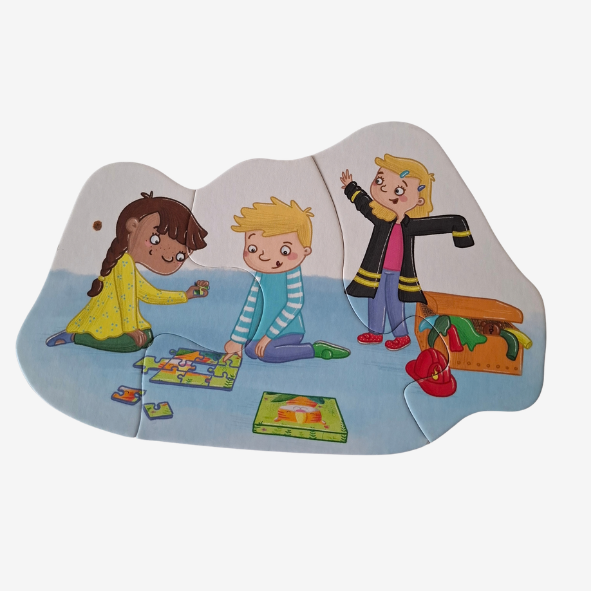 HABA 6 erste Puzzles + Holzfigur Mein Tag