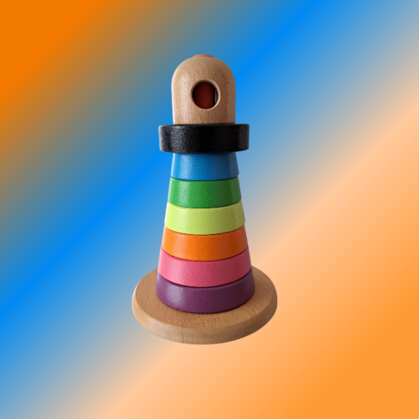 Steckspiel Ringpyramide Holz