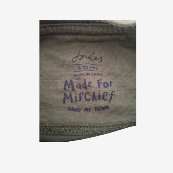 Joules kurzarm Shirt grün, Größe 116