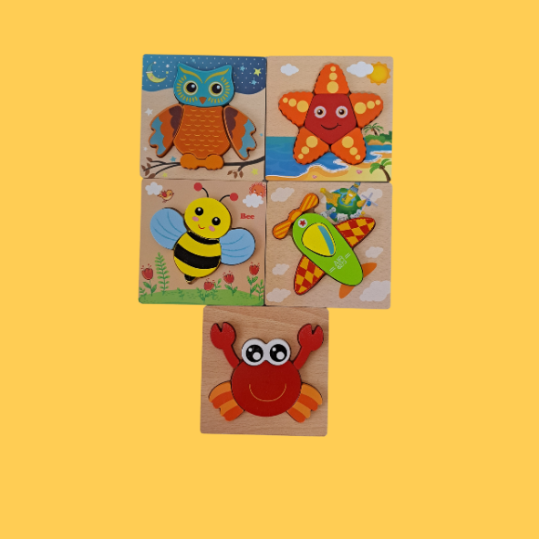 Holz Puzzle 5 teilig