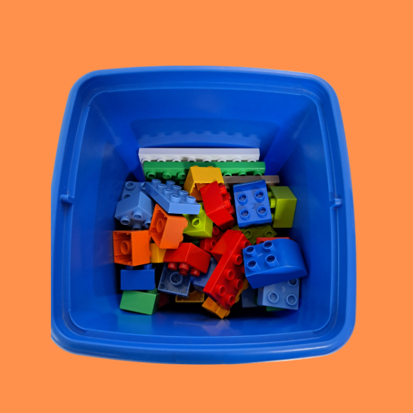 Lego Eimer mit unsortierten Legosteinen (gebraucht)