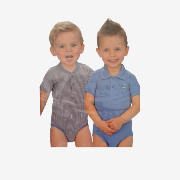Papagino Jungen Body Kurzarm 2er-Set, Größe 86-92