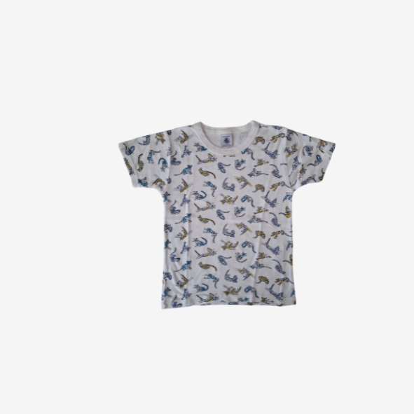 Petit Bateau kurzärmeliges T-Shirt mit Tiermotiv, Größe 116