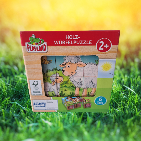 Holzwürfel Puzzle 6 Teile (gebraucht)