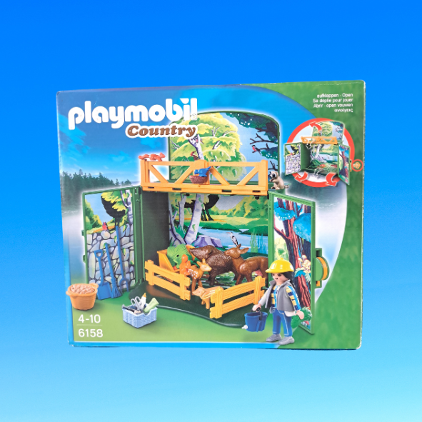 Playmobil 6158 Aufklapp-Spielbox Waldtierfütterung (gebraucht)