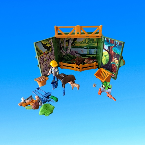 Playmobil 6158 Aufklapp-Spielbox Waldtierfütterung