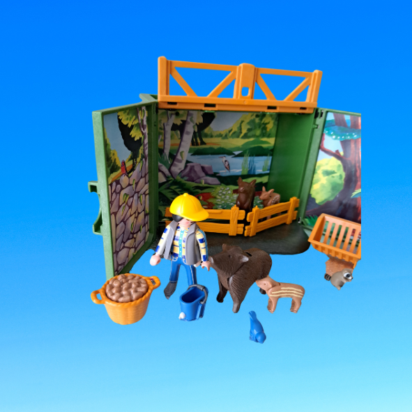 Playmobil 6158 Aufklapp-Spielbox Waldtierfütterung