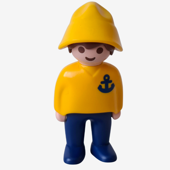 Playmobil Fischer mit gelber Regenjacke 1990 Geobra