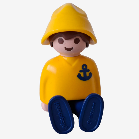 Playmobil Fischer mit gelber Regenjacke 1990 Geobra