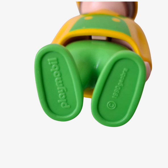 PLAYMOBIL Bauarbeiter mit gelber Mütze und grüner Latzhose 1990 Geobra