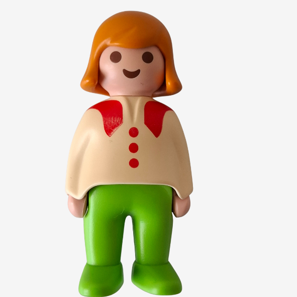Playmobil 1.2.3 Mädchen mit grüner Hose von 1990