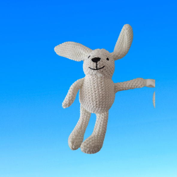 Prénatal Kinderwagenkette Buddy und Poppy aus Strick