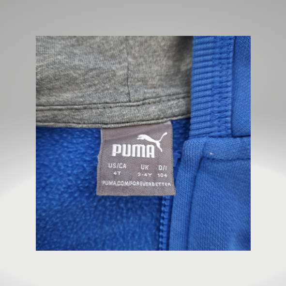Puma Kapuzensweatjacke blau, Größe 104