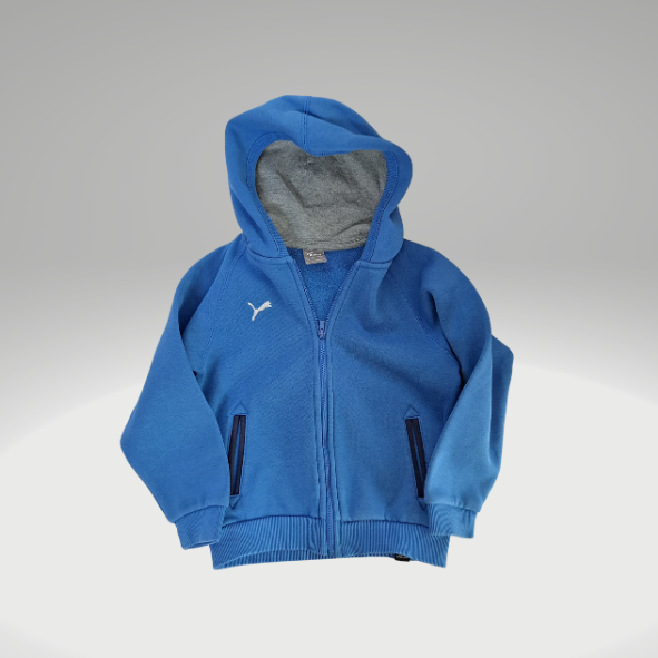 Puma Kapuzensweatjacke blau, Größe 104