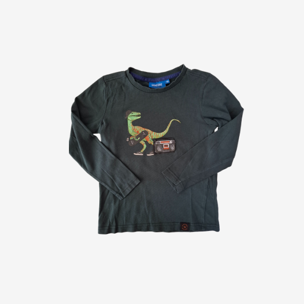 Someone langarm Shirt dunkelgrün, Größe 110