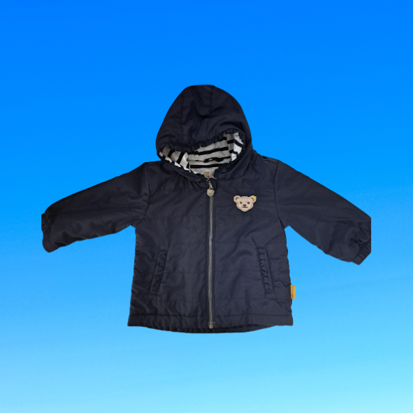 Steiff Funktionsjacke mit Kapuze dunkelblau, Größe 68