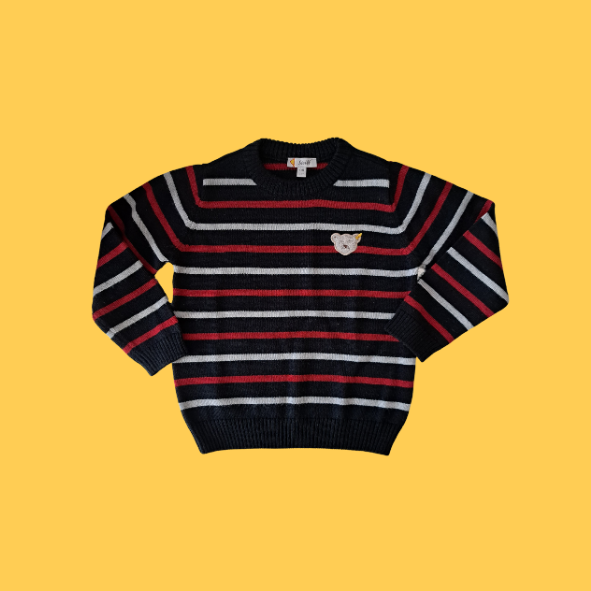 Steiff Pullover mit Streifen, Größe 98