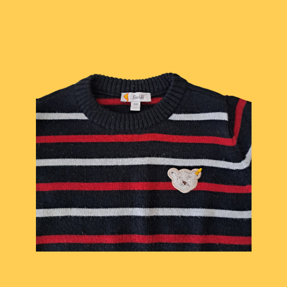 Steiff Pullover mit Streifen, Größe 98