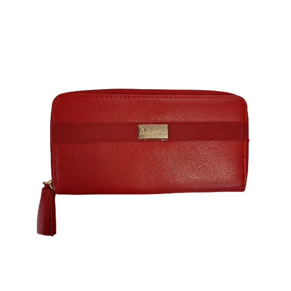 Handtasche rot mit Geldbörse