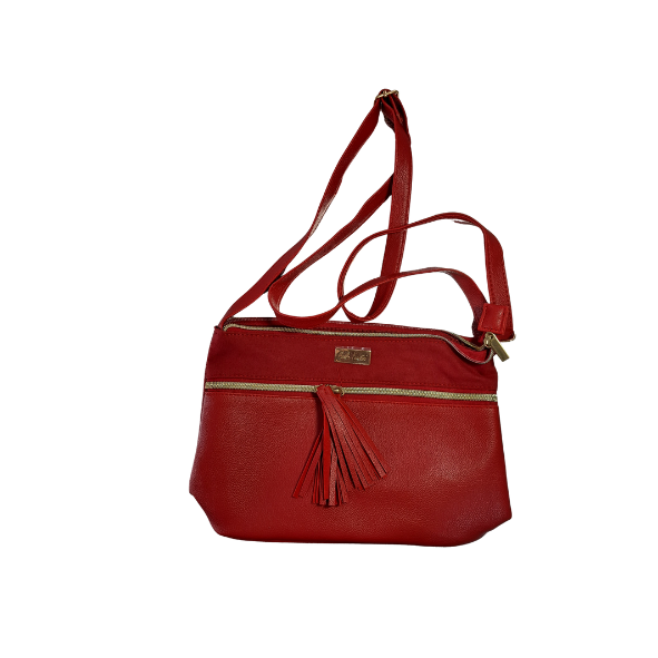 Handtasche rot mit Geldbörse
