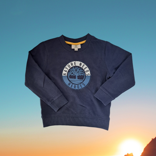 Timberland Nature needs Heroes Sweatshirt dunkelblau Größe 5/108 (gebraucht)