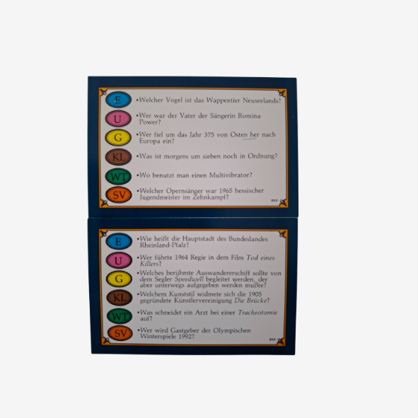 Parker Trivial Pursuit Komplettset Genus Edition