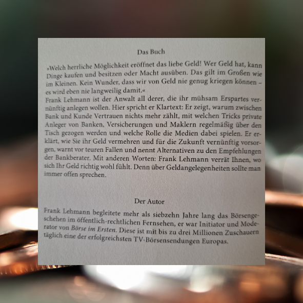 Über Geld redet man nicht
