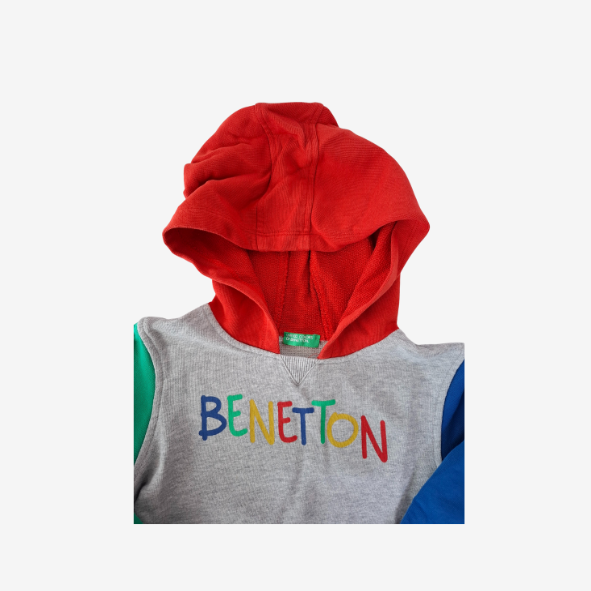 United Colors of Benetton, Sweatshirt mit Kapuze bunt, Größe 116