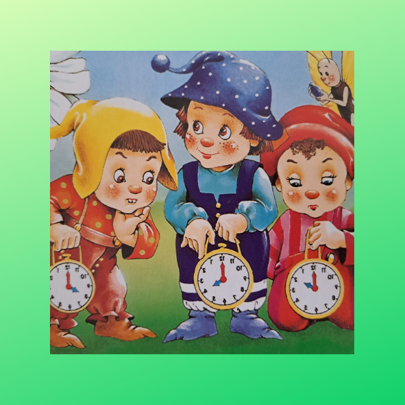 Wir lernen die Uhr mit den Wichteln