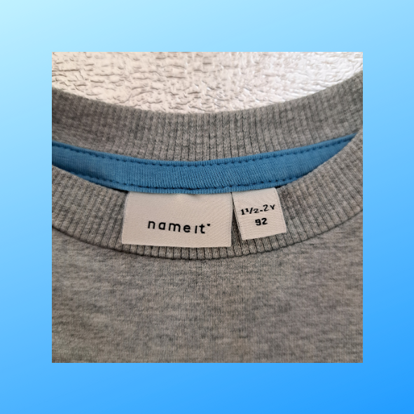 name it Sweatshirt grau mit Hundemotiv Größe 92 (gebraucht)