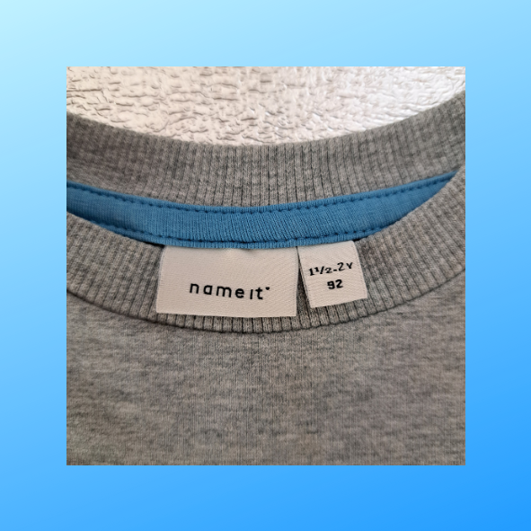 name it Sweatshirt grau mit Hundemotiv Größe 92