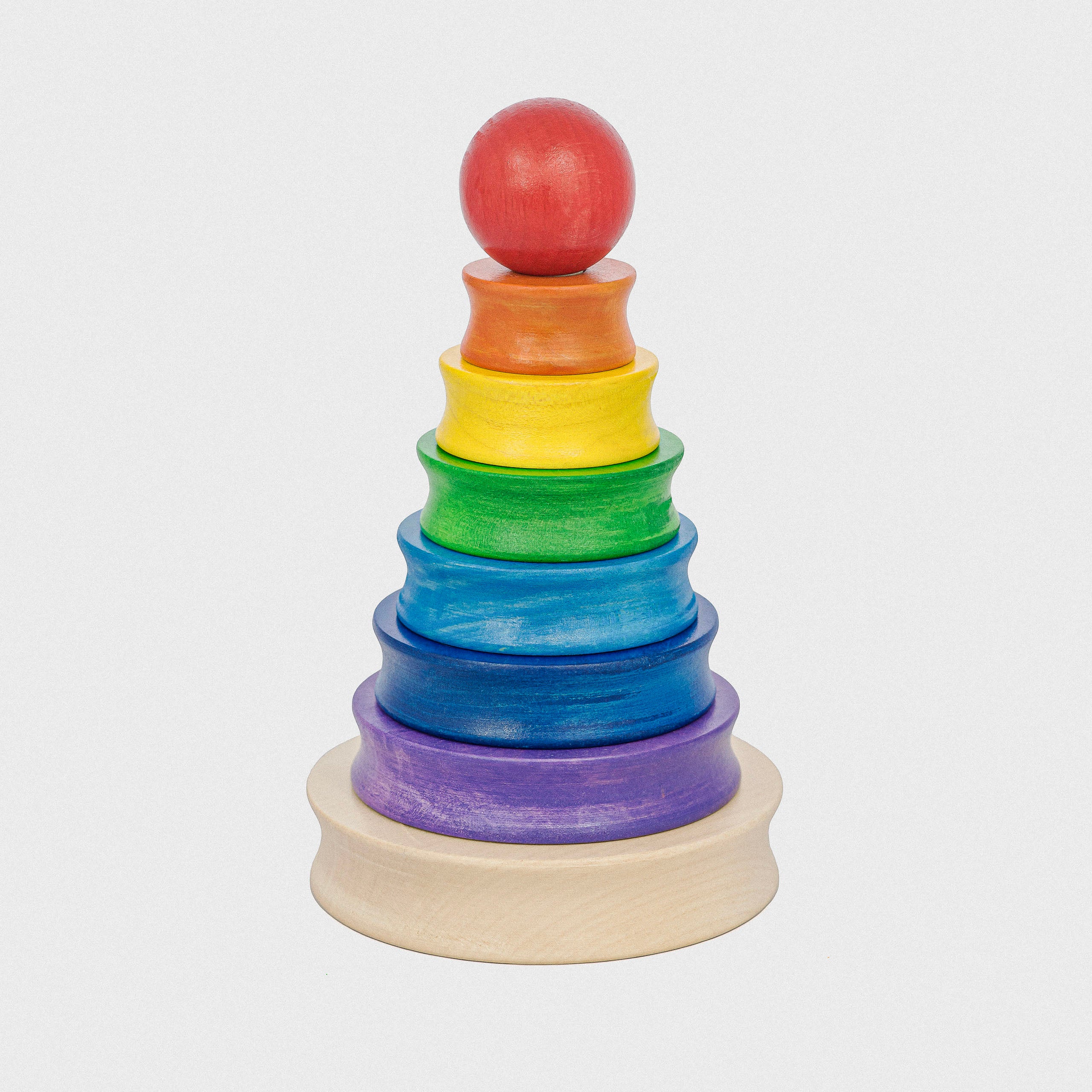 Tarnawa Toys Holzturm Regenbogenblöcke  – Kreis mit Vertiefung