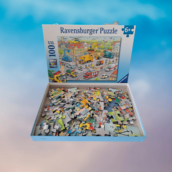 Ravensburger Puzzle Fahrzeuge in der Stadt