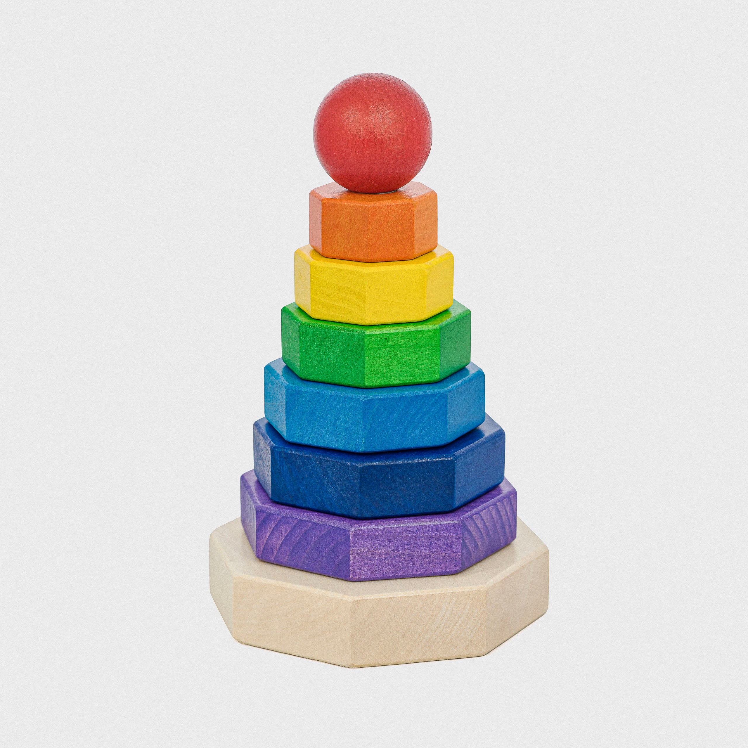 Tarnawa Toys Holzturm Regenbogenblöcke - Achteck