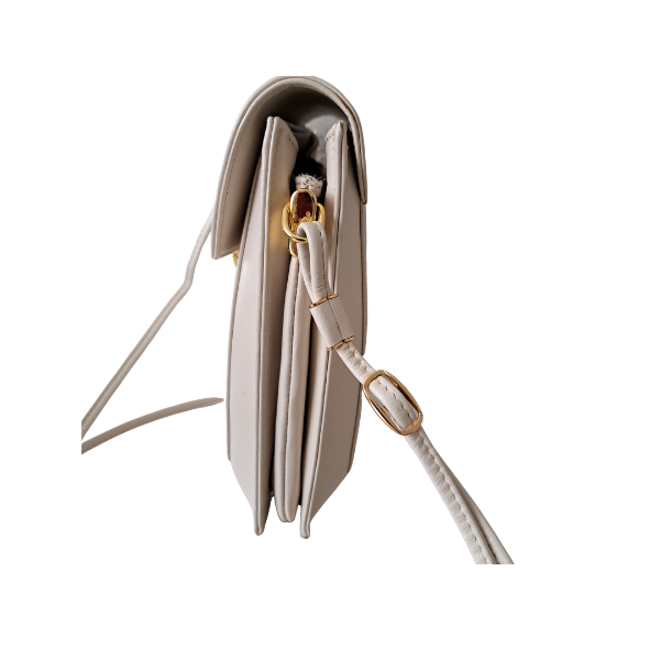Schultertasche klein beige